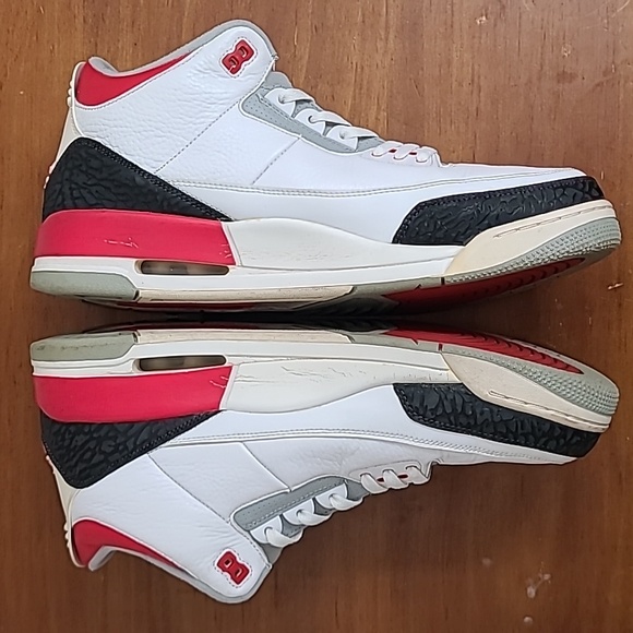 Air Jordan 3 Retro Fire Red Cement 2013 Mens Sneakers 136064-120 Size 14 - Picture 17 of 17